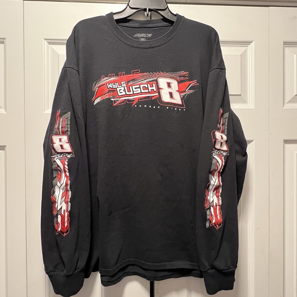 Kyle Busch RCR Black & Red #8 Long Sleeve Shirt 2023